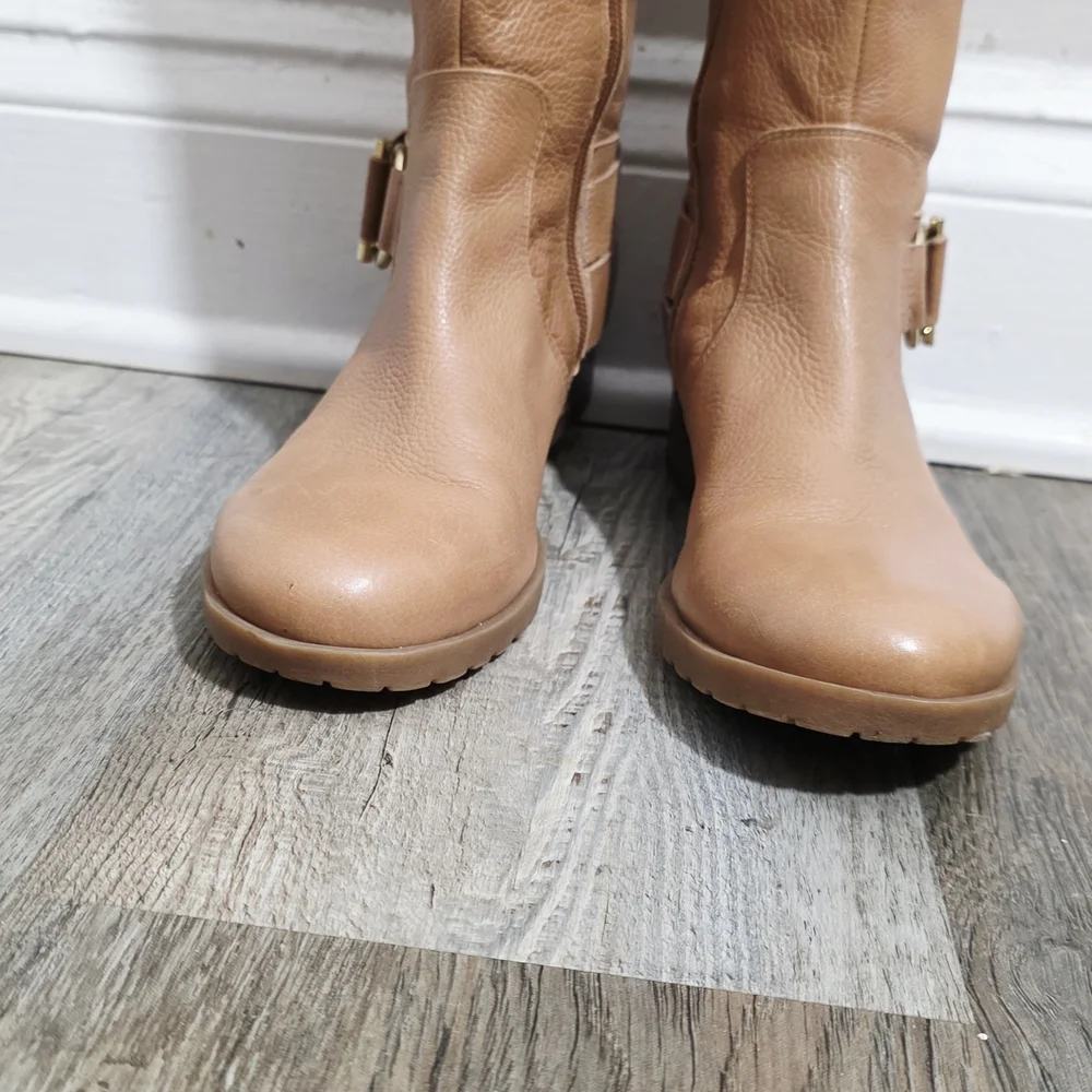 Nine West Tan Leather‎ Knee-High Boots